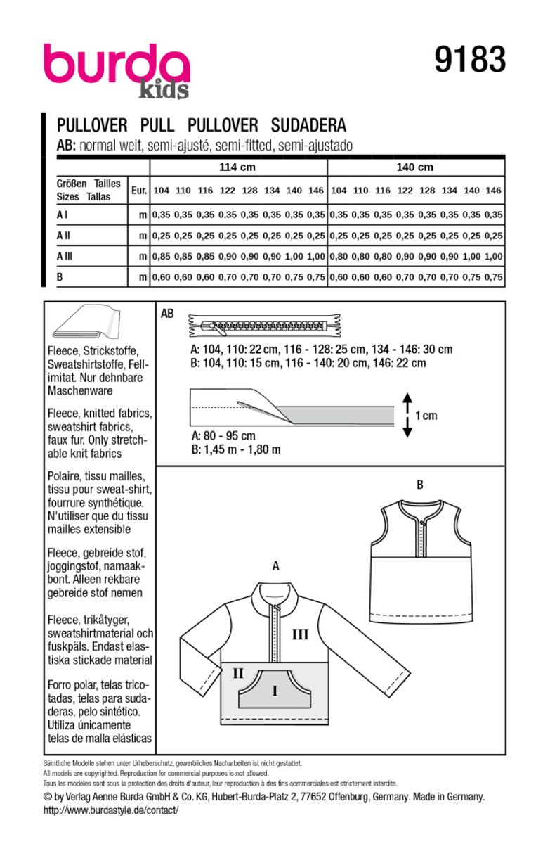 9183 - Burda - jakke og vest