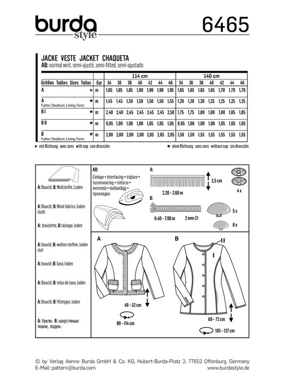 6465 - Burda - Jakke