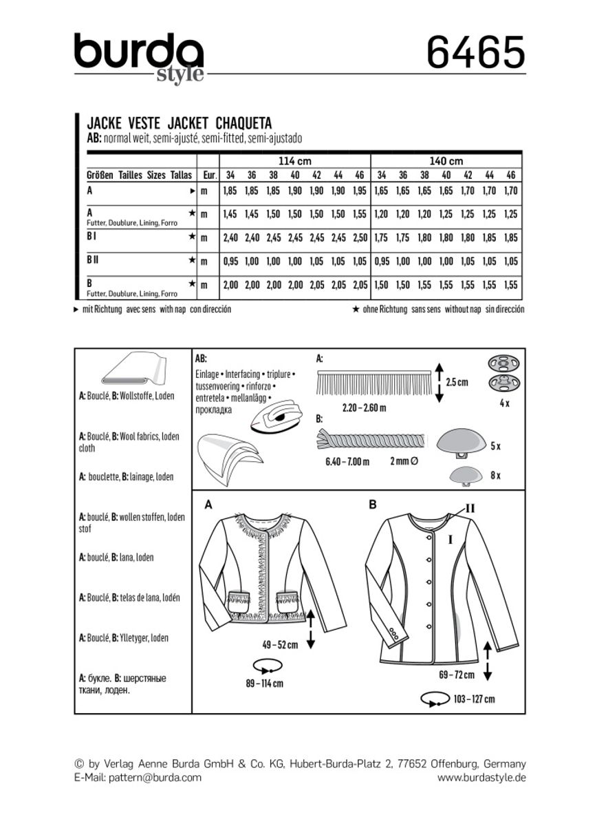 6465 - Burda - Jakke