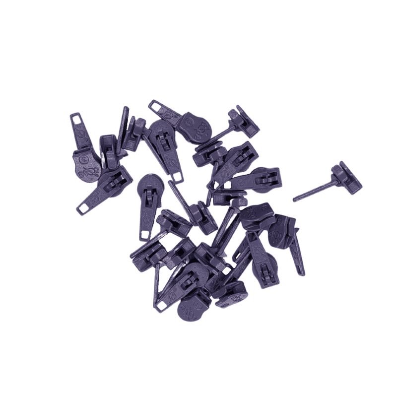 Glidere, pin-lock, til 4 mm glidelås 