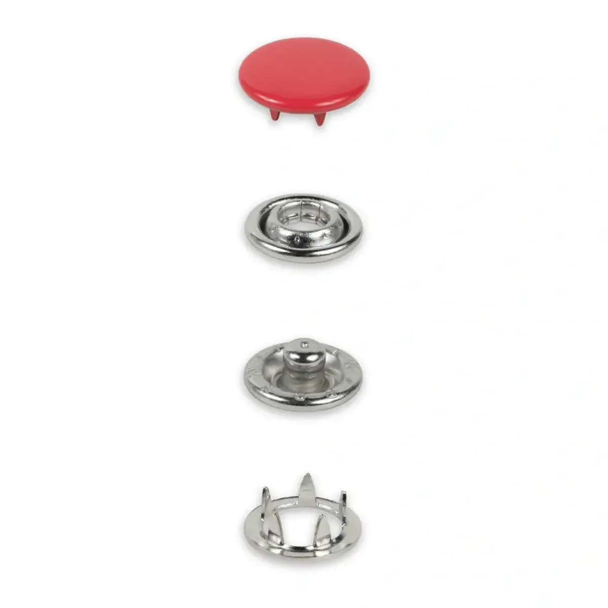 Jersey-trykknapper, 12 mm, kappe - refill