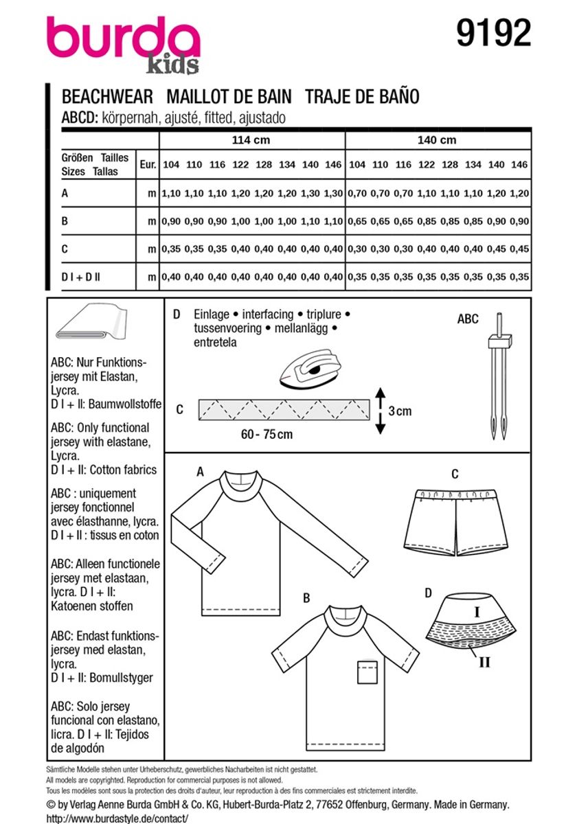 9192 - Burda - badetøy