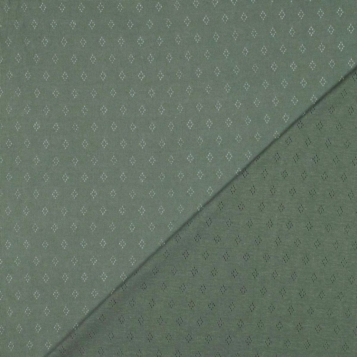 Pointelle Jersey - dusgrønn, fv. 030