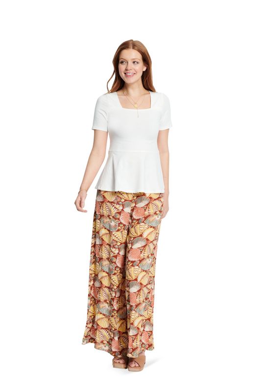 5908 - Burda - Bluse m/ volang